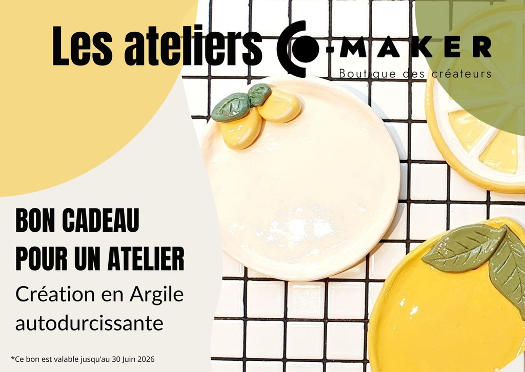 Bon Cadeau Atelier de création argile