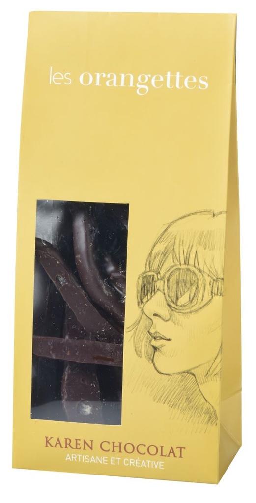 Orangettes - Ecorces d'orange confite enrobées de chocolat - 150g